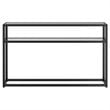 Contemporary Metal and Glass and MDF Console Table Black