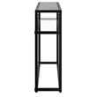 Contemporary Metal and Glass and MDF Console Table Black