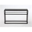 Contemporary Metal and Glass and MDF Console Table Black