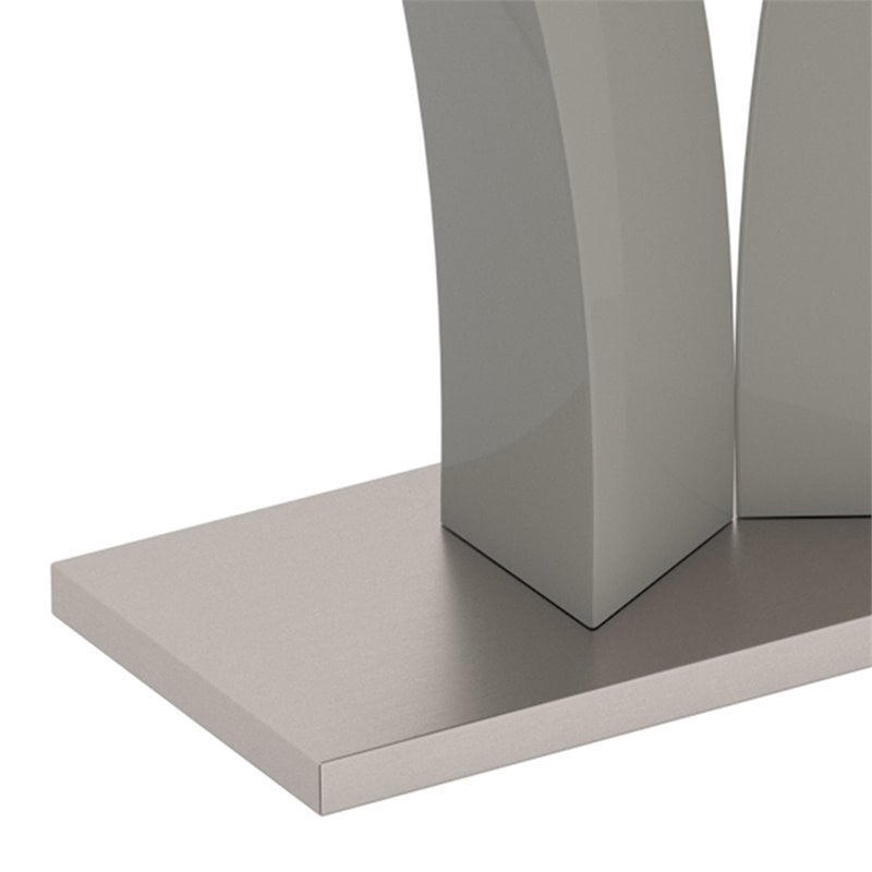 Napoli Modern Faux Marble/Stainless Steel Console Table in Gray