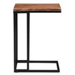 Rustic Industrial Solid Wood and Iron Accent Table Natural and Black