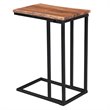 Rustic Industrial Solid Wood and Iron Accent Table Natural and Black