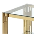 Contemporary Metal and Glass Large Accent Table Gold