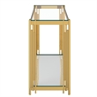 Contemporary Metal and Glass Console Table Gold