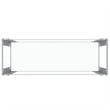 Contemporary Metal and Glass Console Table Silver