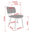 MidCentury Modern Fabric and Wood Dining Chair Beige and Natural