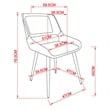 MidCentury Modern Fabric Metal and Wood Dining Chair Beigeand Natural