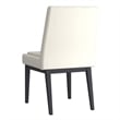 Contemporary Faux Leather and Metal Dining Chair Set of 2 Beigeand Black