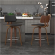 MidCentury Faux Leather and Wood 26