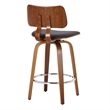 MidCentury Faux Leather and Wood 26