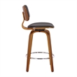 MidCentury Faux Leather and Wood 26
