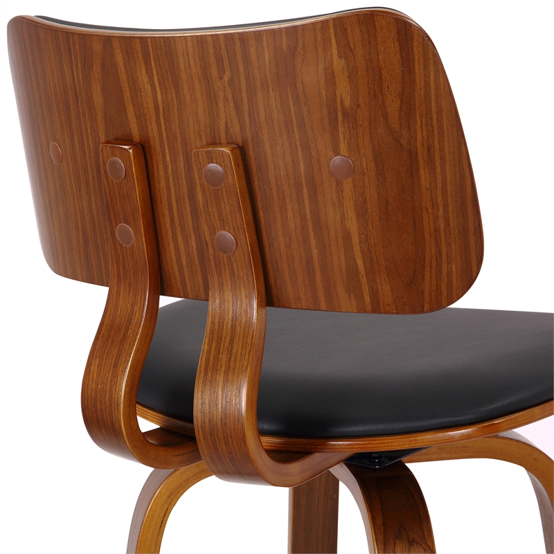 MidCentury Faux Leather and Wood 26