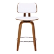 MidCentury Faux Leather and Wood 26