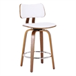 MidCentury Faux Leather and Wood 26