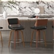 MidCentury Faux Leather and Wood 26