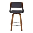 MidCentury Faux Leather and Wood 26