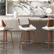 MidCentury Faux Leather and Wood 26