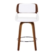 MidCentury Faux Leather and Wood 26
