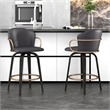 MidCentury Faux Leather Wood 26