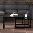 Inspire Contemporary Metal and Glass and MDF Console Table Black