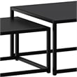 Inspire Contemporary Metal and Glass and MDF Console Table Black