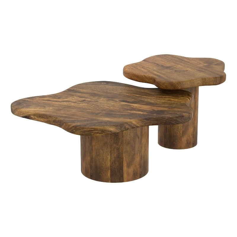Inspire 2pc Coffee Table Set Walnut