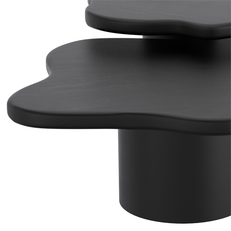 Inspire MidCentury Modern Solid Wood Large Coffee Table Black