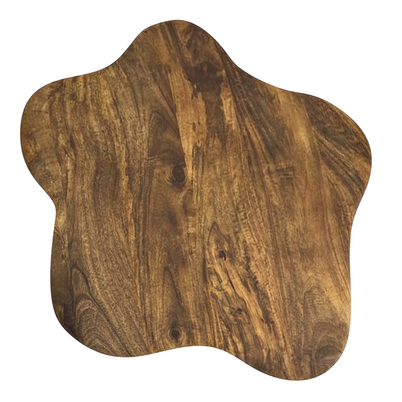 Inspire MidCentury Modern Solid Wood Large Coffee Table Walnut