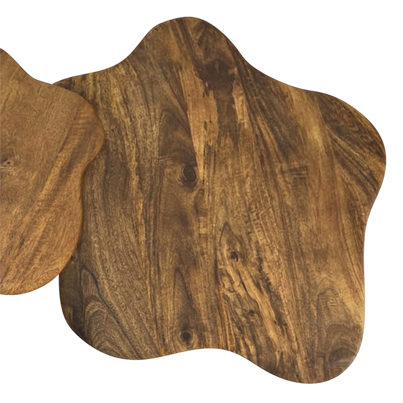 Inspire MidCentury Modern Solid Wood Large Coffee Table Walnut
