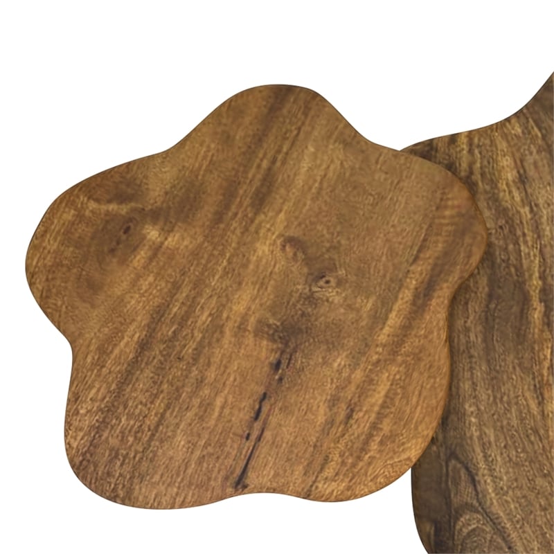 Inspire MidCentury Modern Solid Wood Small Coffee Table Walnut