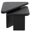 Inspire MidCentury Modern Solid Wood 2pc Coffee Table Set Black
