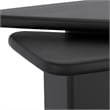 Inspire MidCentury Modern Solid Wood 2pc Coffee Table Set Black