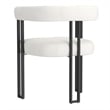 Inspire Contemporary Boucle Fabric Dining Chair Set of 2 Ivory Black