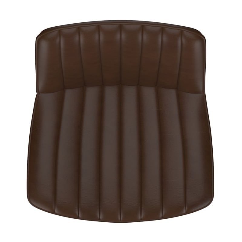 Inspire Faux Leather and Metal Adjustable AirLift Stool Set of 2 Brown and Black