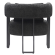 Inspire Contemporary Boucle Fabric Accent Chair Charcoal Black