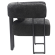 Inspire Contemporary Boucle Fabric Accent Chair Charcoal Black