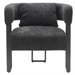 Inspire Contemporary Boucle Fabric Accent Chair Charcoal Black