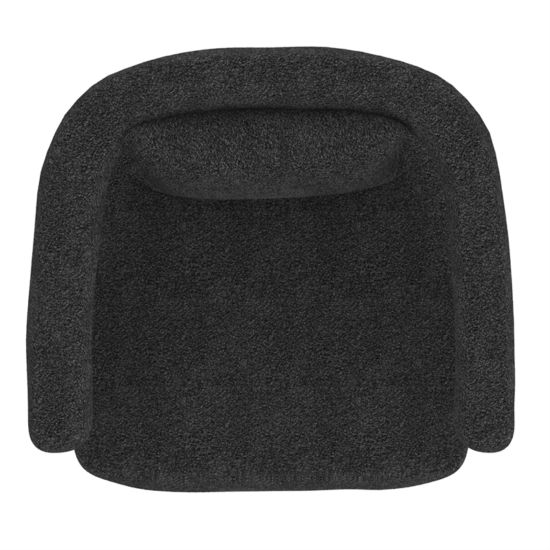 Inspire Contemporary Boucle Fabric Accent Chair Charcoal Black