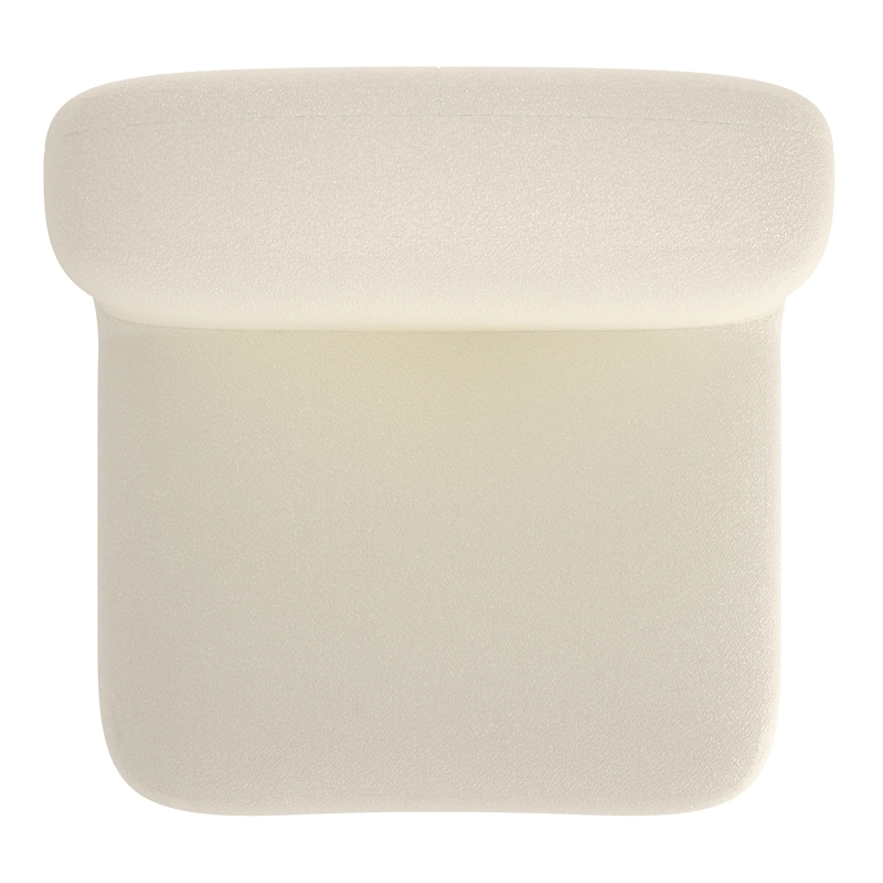 Inspire Contemporary Boucle Fabric Accent Chair Ivory