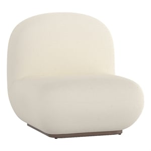Inspire Contemporary Boucle Fabric Accent Chair Ivory