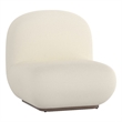 Inspire Contemporary Boucle Fabric Accent Chair Ivory