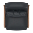 Inspire MidCentury Modern Faux Leather Solid Wood Accent Chair Black Walnut