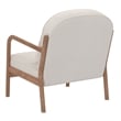Inspire MidCentury Modern Boucle Fabric Accent Chair Fabric White Walnut
