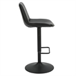 Inspire Contemporary Faux Leather Metal Adjustable AirLift Stool Set of 2 Black
