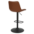 Inspire Faux Leather Metal Adjustable AirLift Stool Set of 2 Saddle Black