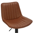 Inspire Faux Leather Metal Adjustable AirLift Stool Set of 2 Saddle Black