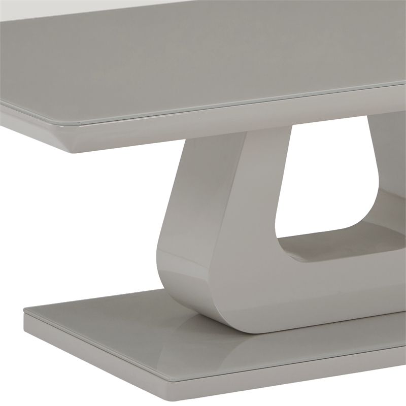 Inspire Contemporary MDF Glass Rectangular Coffee Table Grey