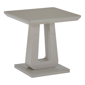Inspire Contemporary MDF Glass Accent Table Grey
