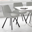 Inspire Modern Fabric Metal Swivel Dining Chair Set of 2 Grey Black