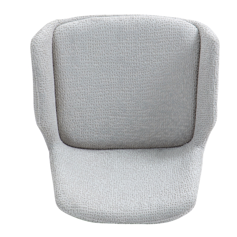 Inspire Modern Fabric Metal Swivel Dining Chair Set of 2 Grey Black